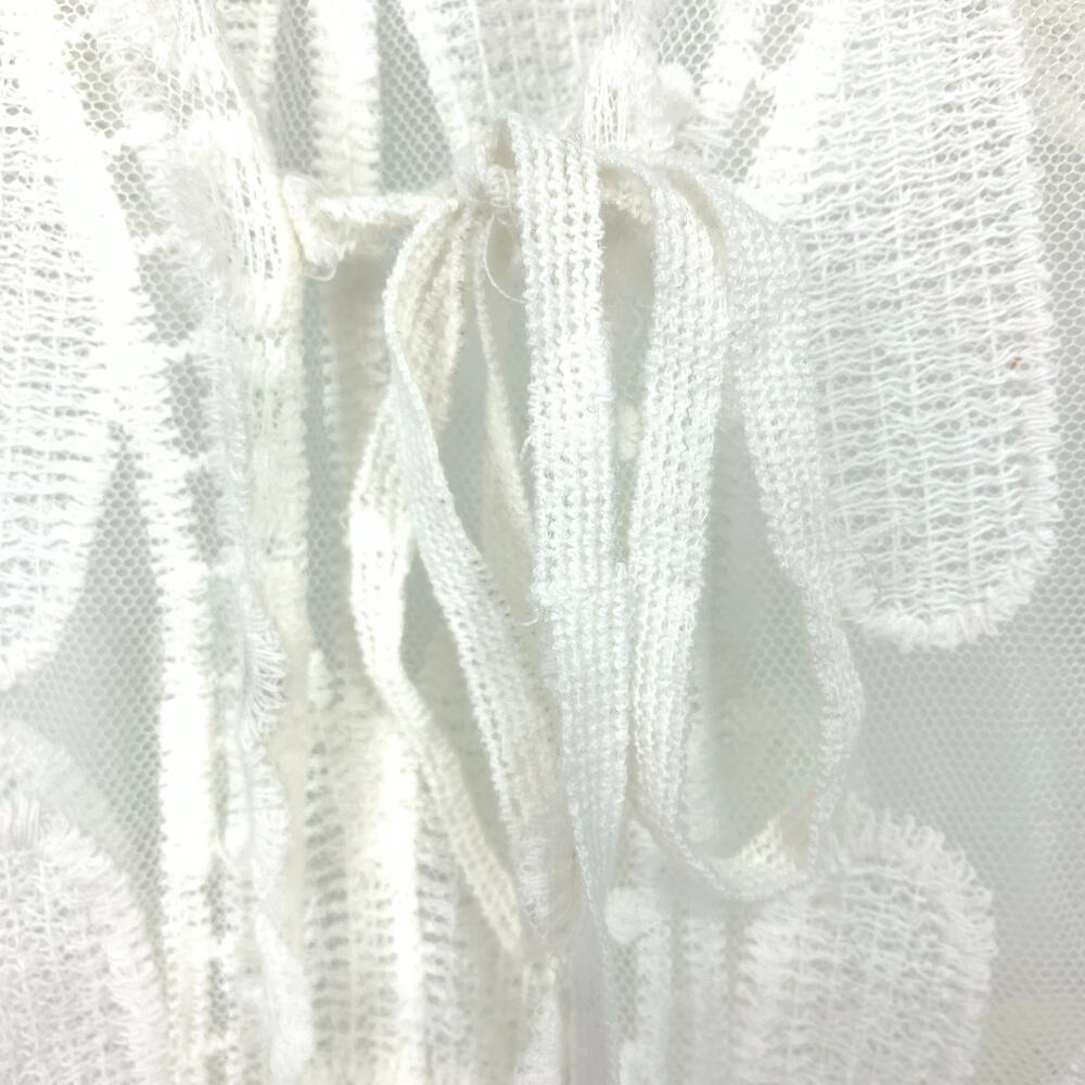 Calstyle Women's Size M Lace Open Front Kimono Duster Topper Cream NWT - Picture 7 of 8